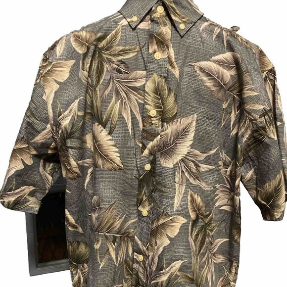 David Taylor Hawaiian Shirt Mens Large Beach Tropical Short Sleeve Button Down - Picture 1 of 15